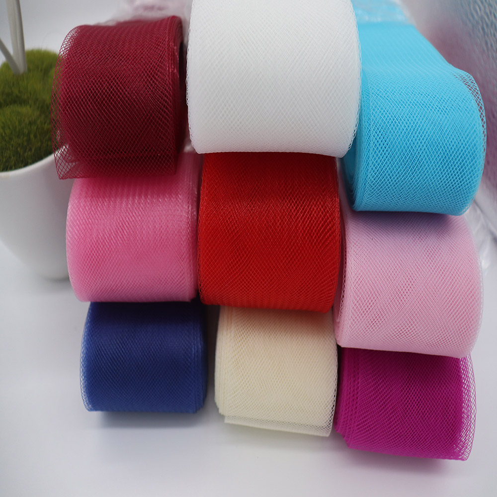 Art Craft Materials - Soft Polyester Mesh Ribbon Flat Plain