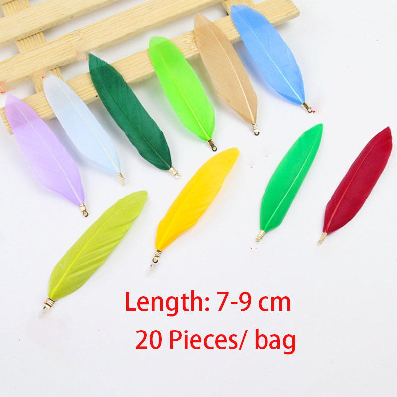 20Pcs Natural Goose Feather Ch - Art Craft Activity 评论和价格