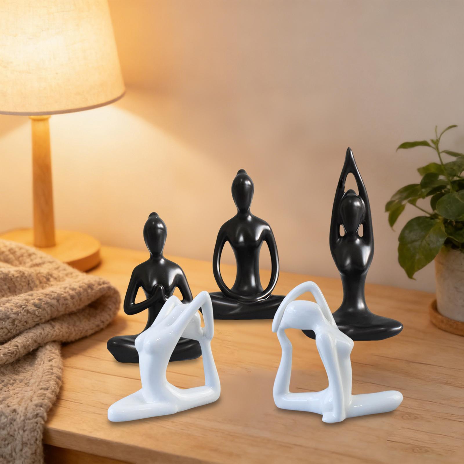 Ceramic Yoga Statue Ornament D - Art And Craft Studio 评论和价格