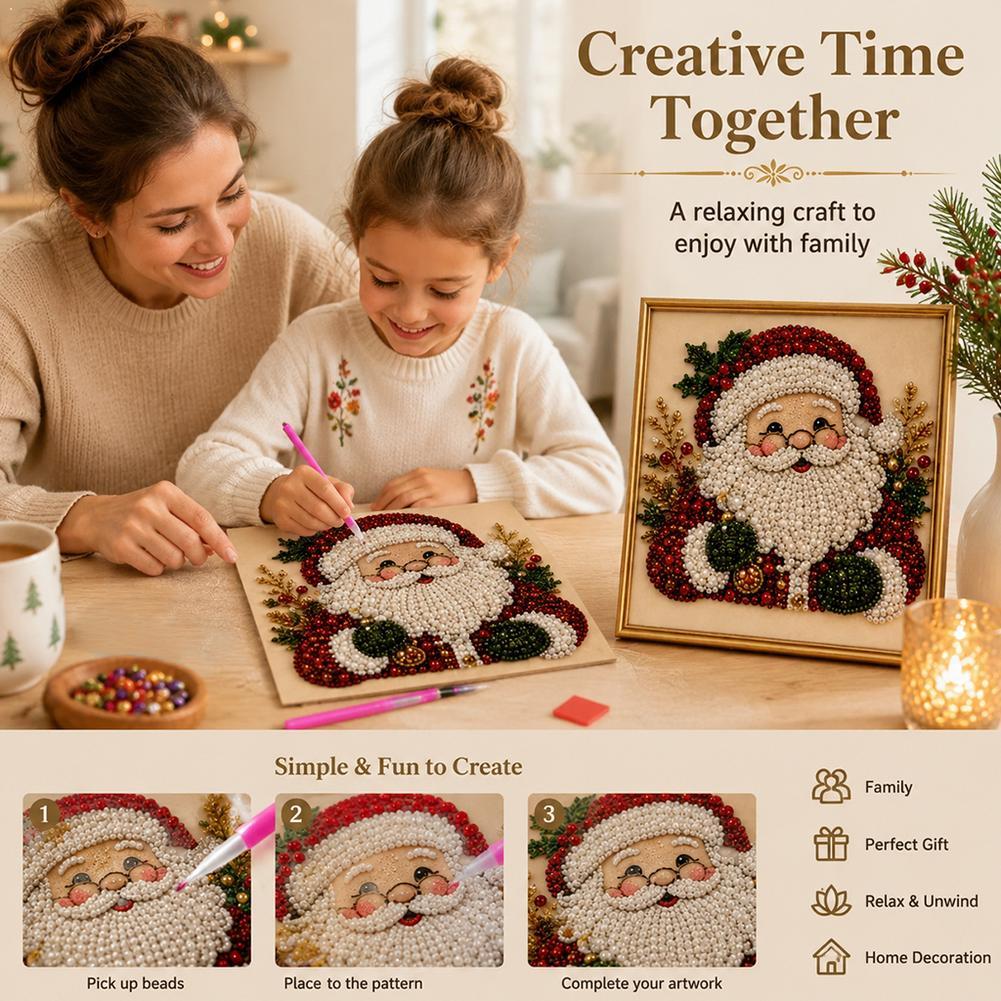 Christmas Santa Claus Pearl Ar - Art Craft For Christmas 评论和价格