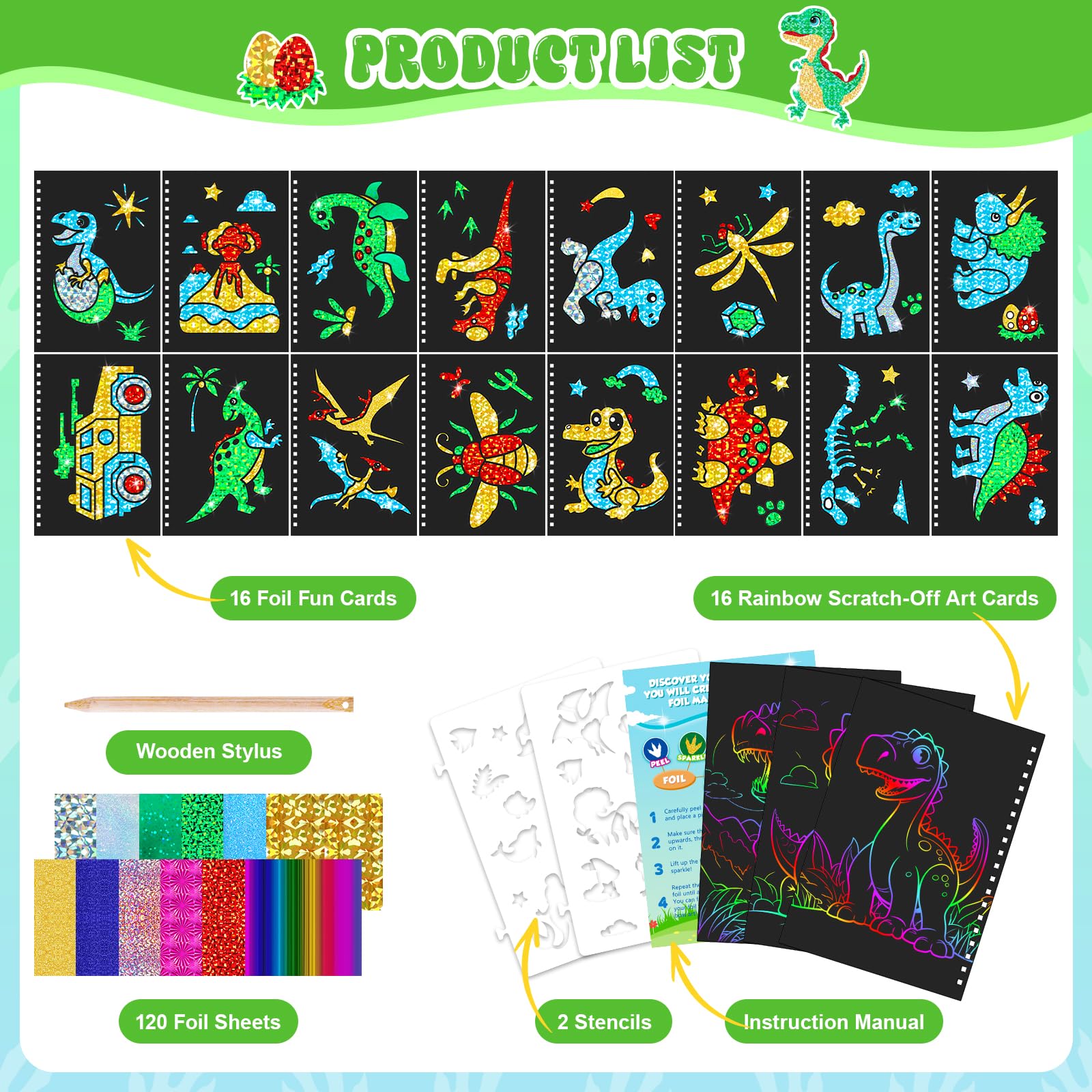 Dinosaur Scratch Art Book for  - Art Craft Dinosaurs 评论和价格