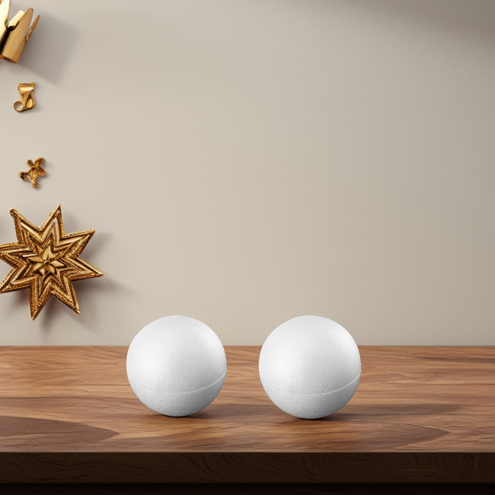 12Pcs Foam Balls White Polysty - Art Craft For Christmas 评论和价格