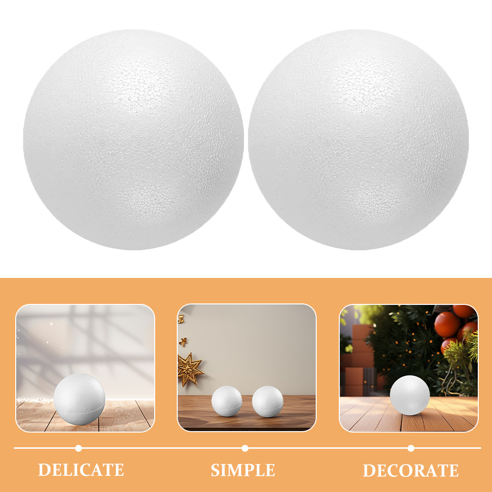 12Pcs Foam Balls White Polysty - Art Craft For Christmas 评论和价格