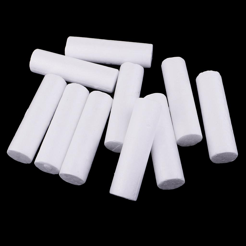 10 Pieces Blank White Cylinder - Art Craft For Christmas 评论和价格