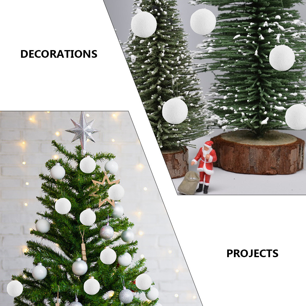 6Pcs White Xmas Set Dense Craf - Art And Craft For Xmas 评论和价格