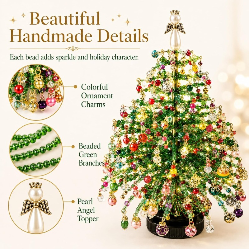 Beaded Christmas Tree Craft Ki - Art And Craft For Xmas 评论和价格