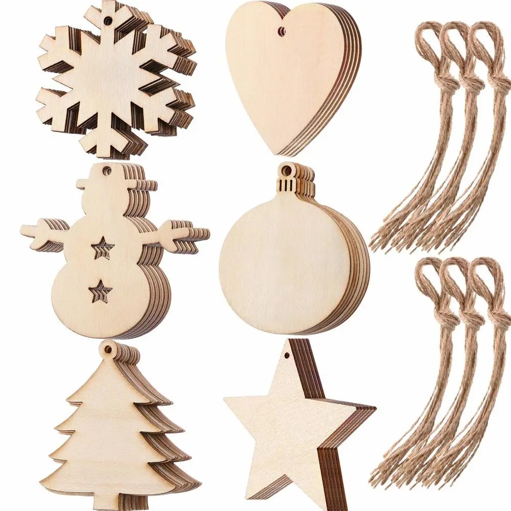 10/20/50Pcs DIY Wooden Christm - Art And Craft For Xmas 评论和价格