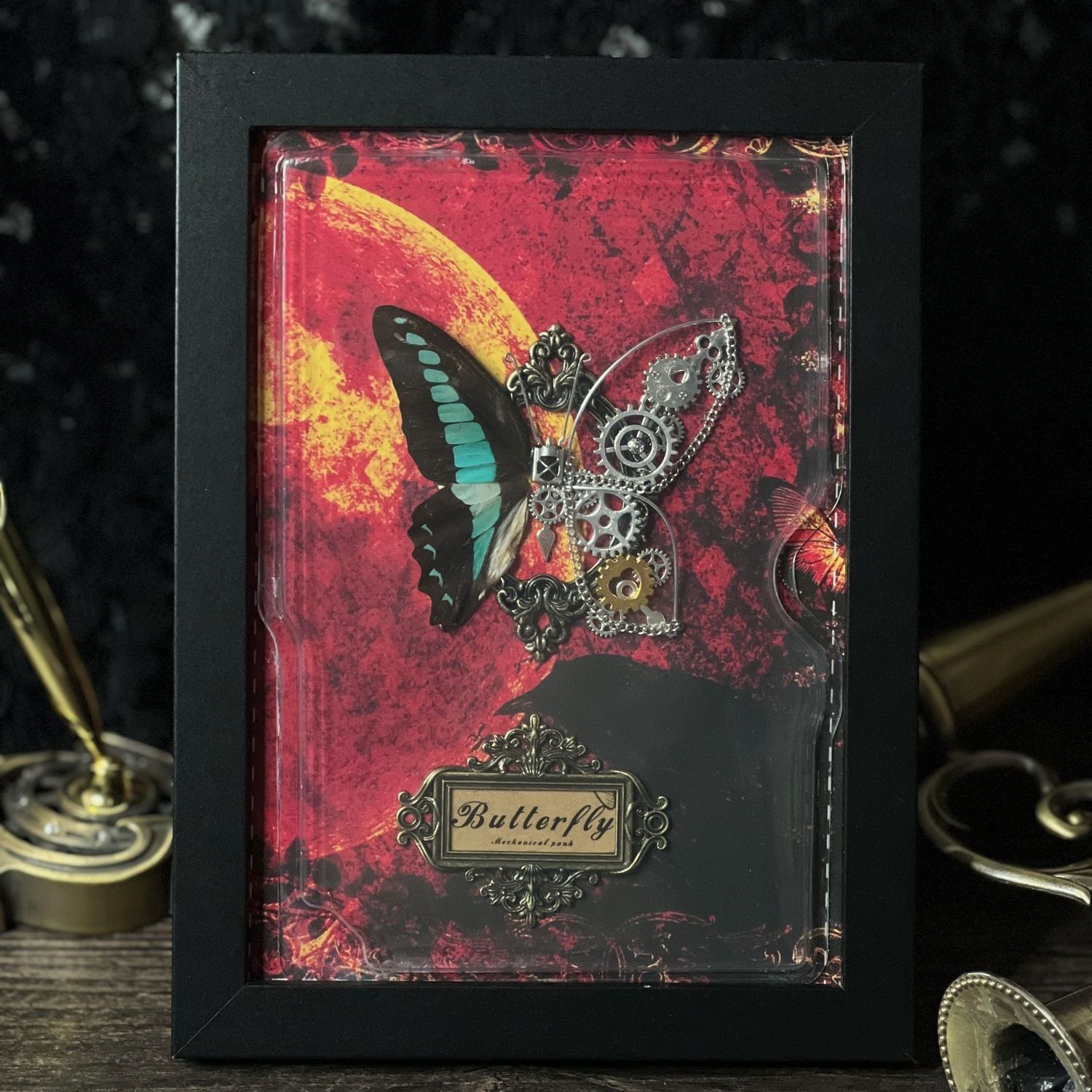 Steampunk Butterfly Frame DIY  - Art Craft Handmade 评论和价格