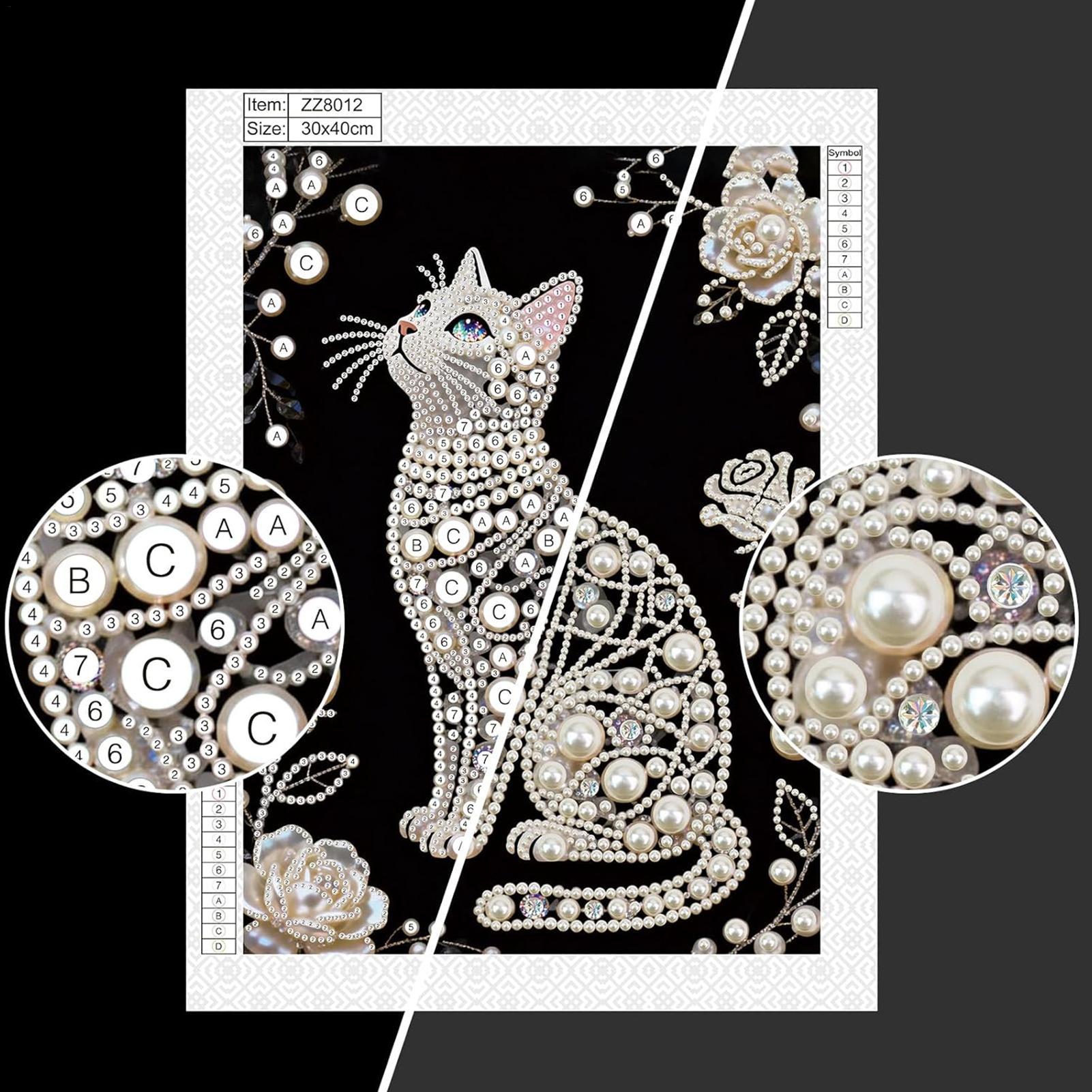 Cat Shape Pearl Painting Kits  - Art And Craft For Mother'S Day 评论和价格