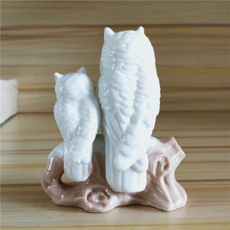 Gilt Porcelain Mother Owl Figu - Art And Craft For Mother'S Day 评论和价格