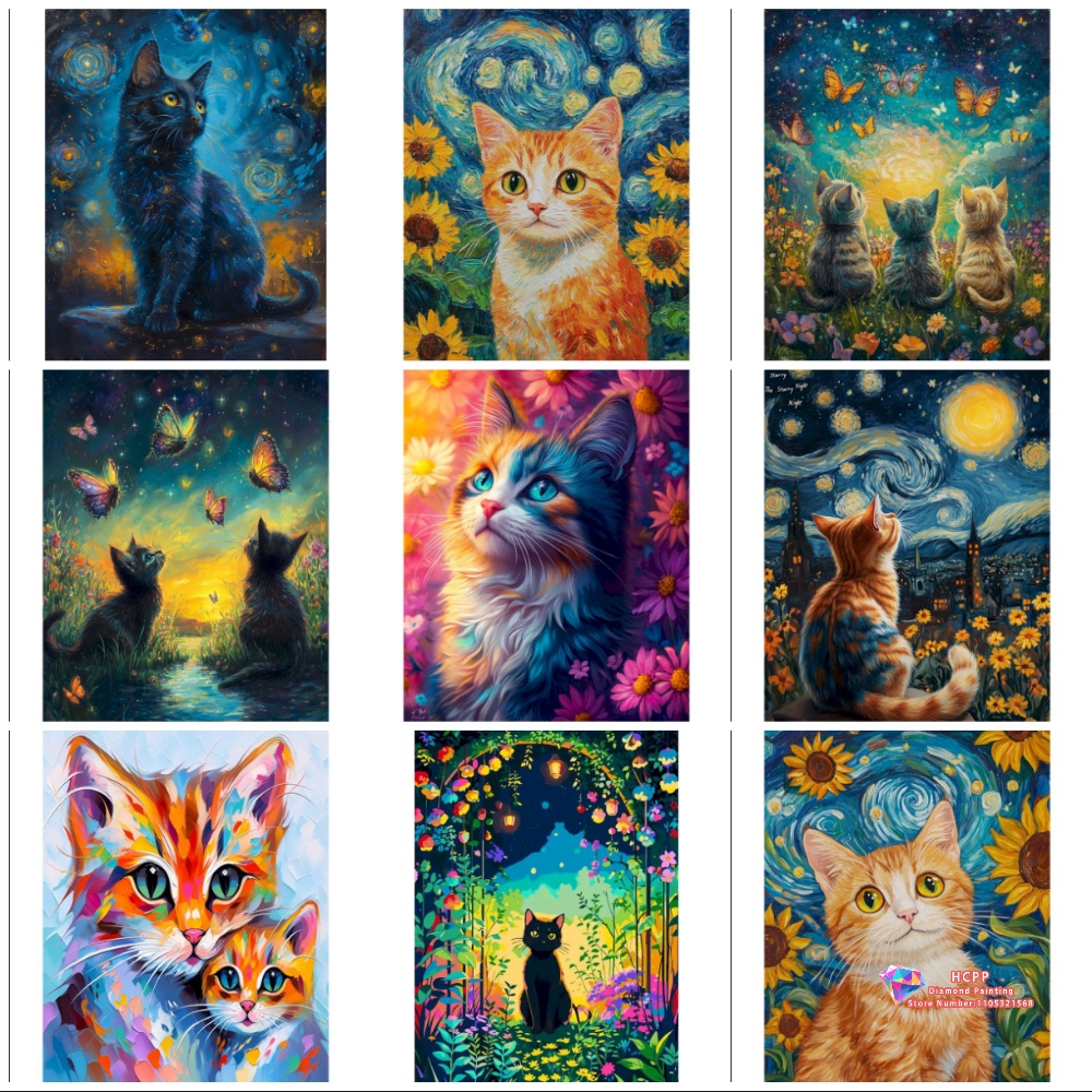 Cat Animal Diamond Painting Ki - Art Craft Night 评论和价格