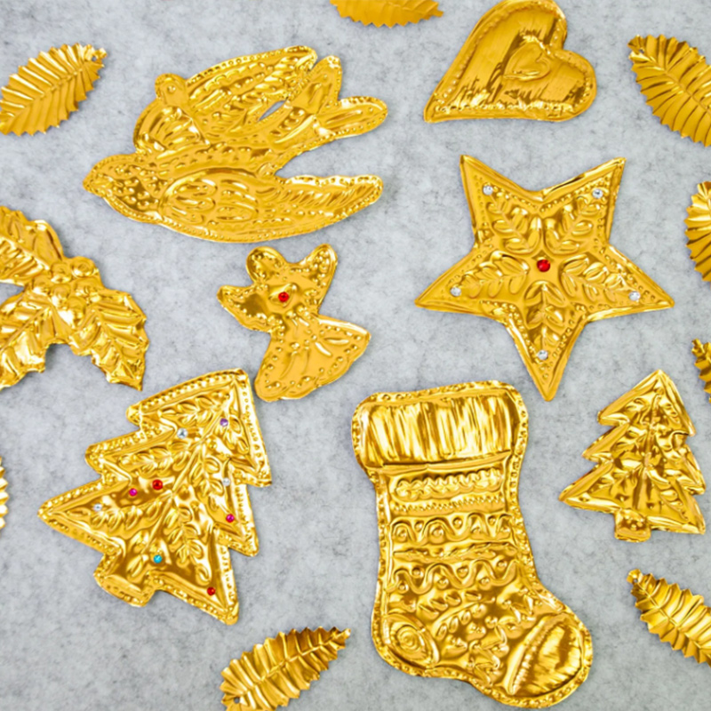 DIY Gold Foil Art Relief Chris - Art Craft For Christmas 评论和价格