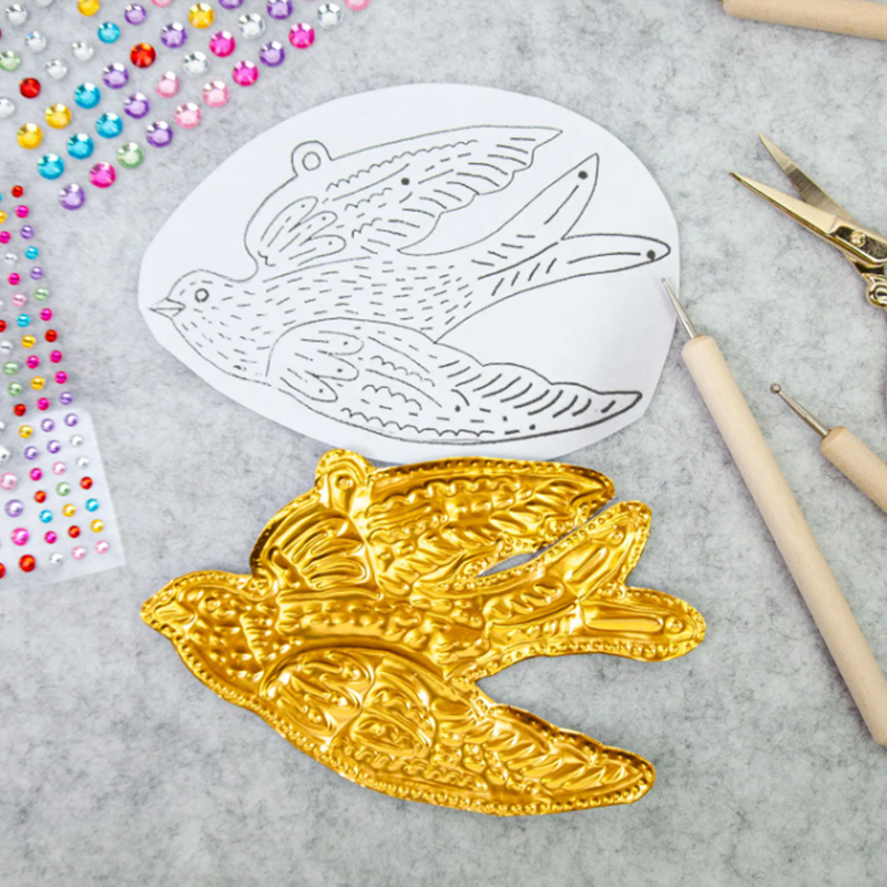 DIY Gold Foil Art Relief Chris - Art Craft For Christmas 评论和价格