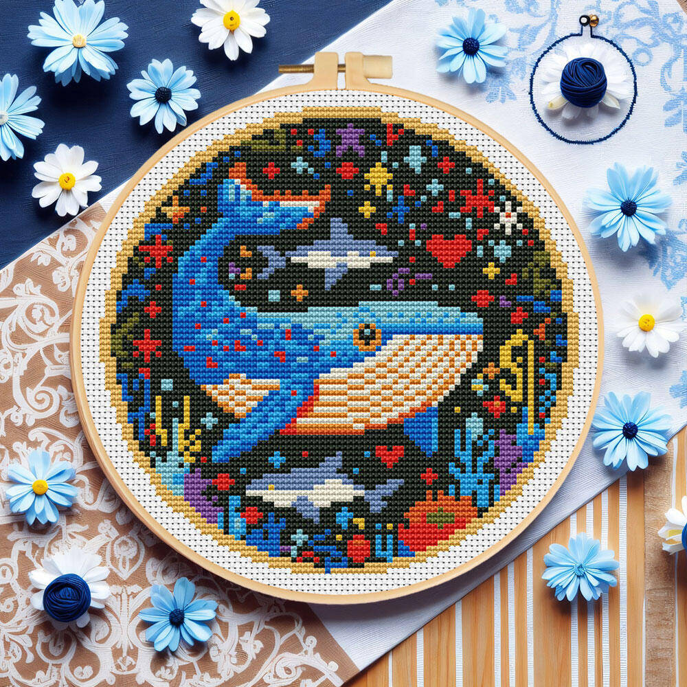 DIY Cross Stitch Whale Embroid - Art Craft And Cloth 评论和价格