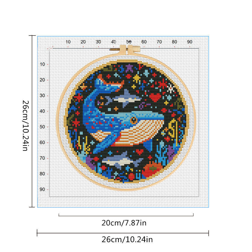 DIY Cross Stitch Whale Embroid - Art Craft And Cloth 评论和价格