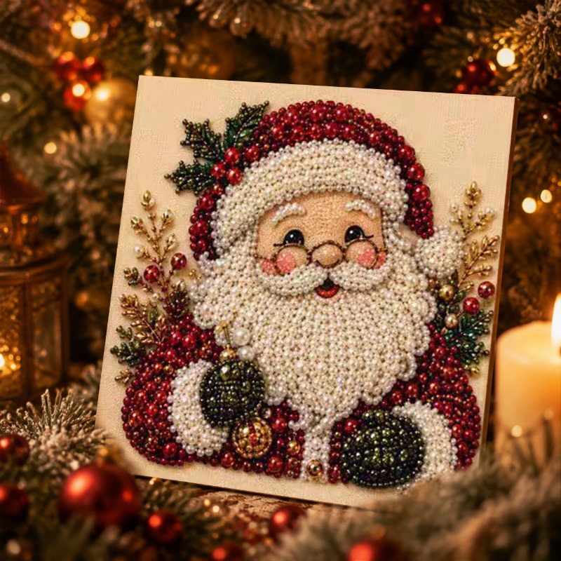 3D Christmas Pearl Rhinestone  - Art And Craft For Xmas 评论和价格