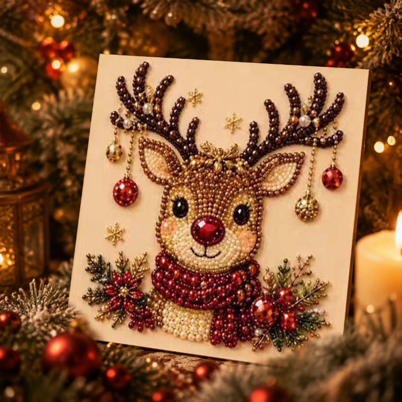 3D Christmas Pearl Rhinestone  - Art And Craft For Xmas 评论和价格
