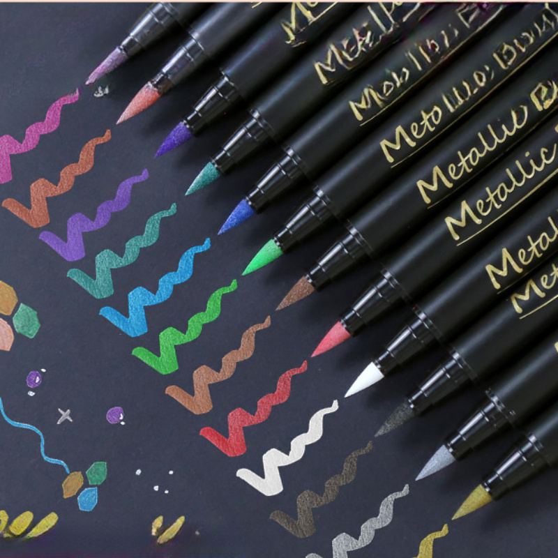 10pcs Metallic Glitter Markers - Art And Craft For Mother'S Day 评论和价格