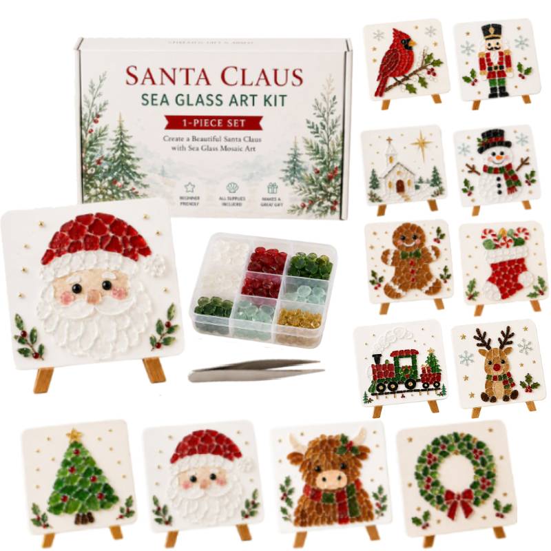 Christmas Sea Glass Art Kit, D - Art And Craft For Xmas 评论和价格
