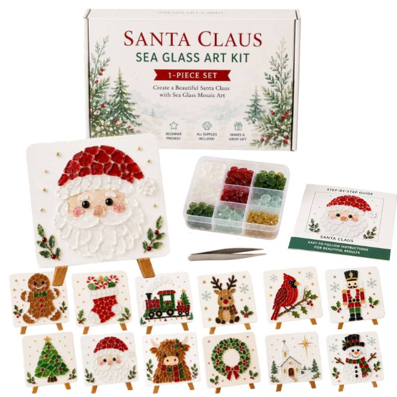 Christmas Sea Glass Art Kit, D - Art And Craft For Xmas 评论和价格