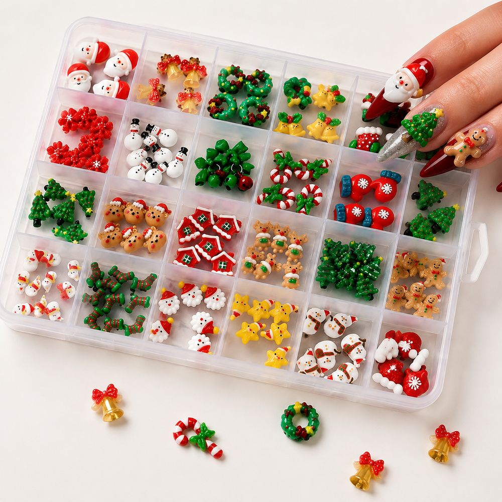 Holiday Season Resin Nail Char - Art And Craft For Xmas 评论和价格
