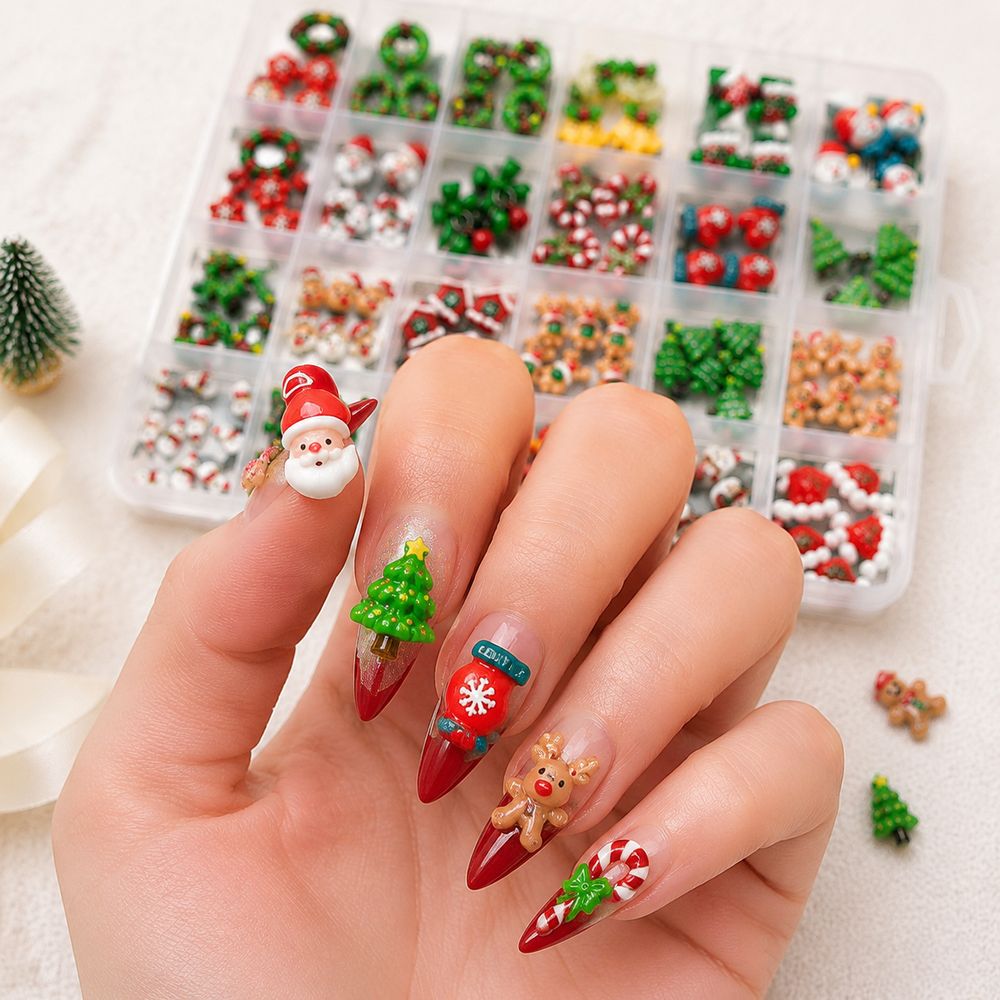 Holiday Season Resin Nail Char - Art And Craft For Xmas 评论和价格