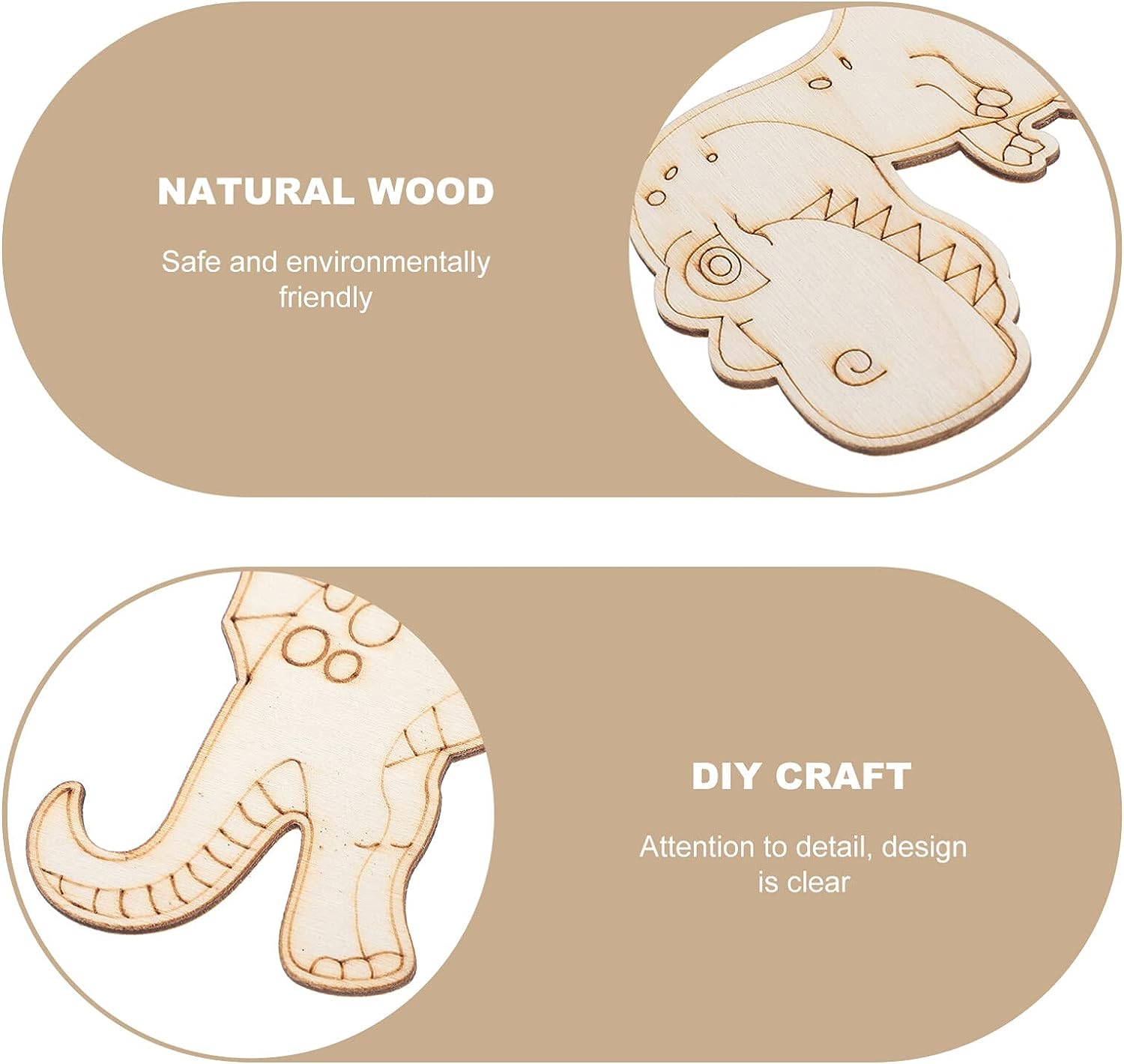 8/24 Pieces Unfinished Wooden  - Art Craft Dinosaurs 评论和价格