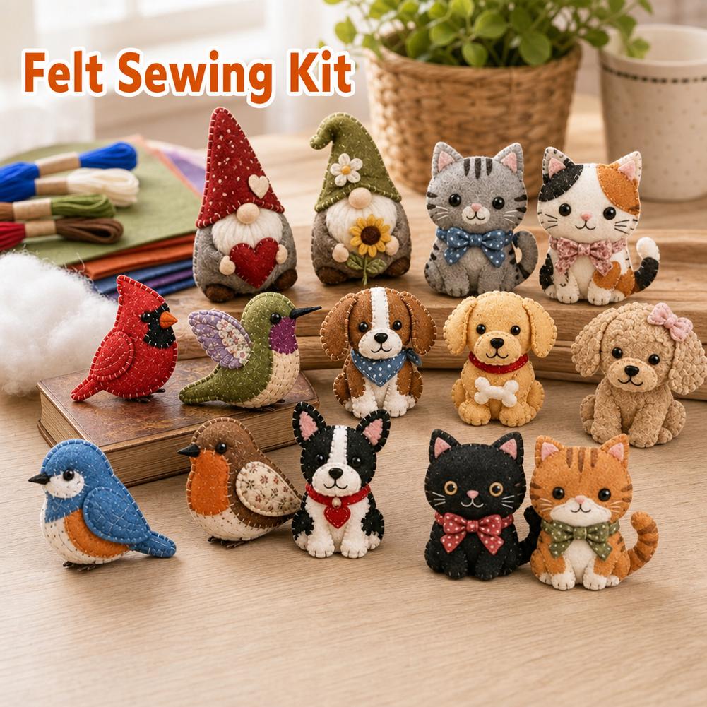 3D Cartoon Animals Sewing Kit  - Art Craft And Cloth 评论和价格